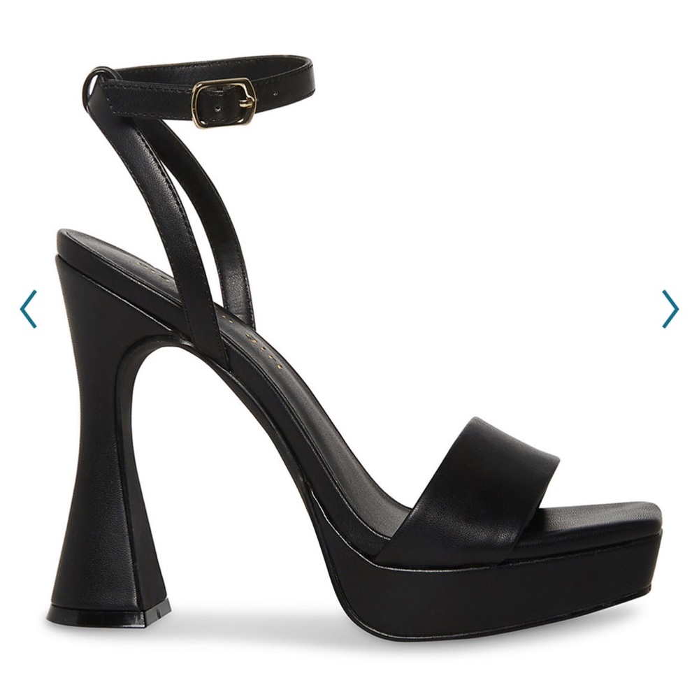 *SOLD* NIB madden girl Zoie Cafe High Heel Dress Sandals Black Size 7.5 - Picture 2 of 7